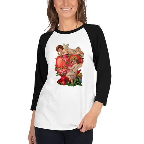Valentine’s day 3/4 sleeve raglan shirt