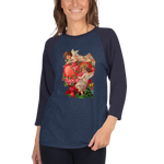 Valentine’s day 3/4 sleeve raglan shirt