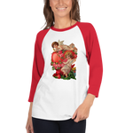 Valentine’s day 3/4 sleeve raglan shirt