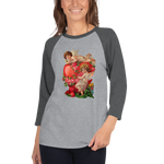 Valentine’s day 3/4 sleeve raglan shirt